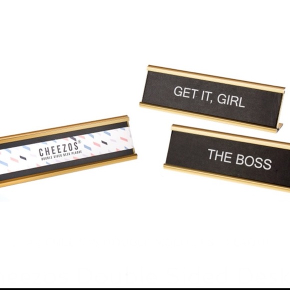NWT Cheezos Double Sided Desk Plaque - Picture 2 of 8